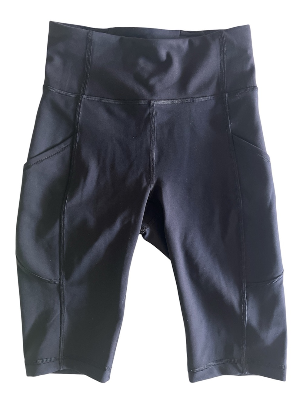 Lululemon Black High Rise Pocket Biker Shorts Size 2 8” Inseam